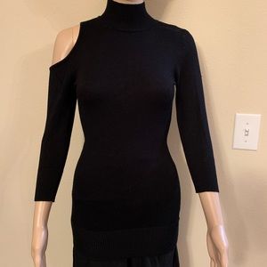 B2 Bebe Black One Cold Shoulder Sweater